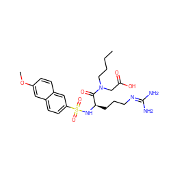 CCCCN(CC(=O)O)C(=O)[C@@H](CCCN=C(N)N)NS(=O)(=O)c1ccc2cc(OC)ccc2c1 ZINC000028754981