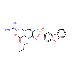 CCCCN(CC(=O)O)C(=O)[C@@H](CCCN=C(N)N)NS(=O)(=O)c1ccc2oc3ccccc3c2c1 ZINC000028755302