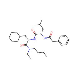 CCCCN(CC)C(=O)[C@H](CC1CCCCC1)NC(=O)[C@H](CC(C)C)NC(=O)Cc1ccccc1 ZINC000029560818