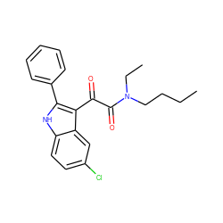 CCCCN(CC)C(=O)C(=O)c1c(-c2ccccc2)[nH]c2ccc(Cl)cc12 ZINC000040861227