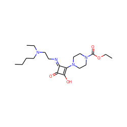 CCCCN(CC)CC/N=c1/c(N2CCN(C(=O)OCC)CC2)c(O)c1=O ZINC000101508611