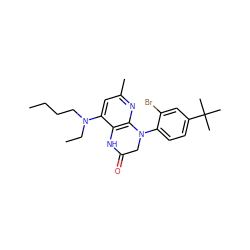 CCCCN(CC)c1cc(C)nc2c1NC(=O)CN2c1ccc(C(C)(C)C)cc1Br ZINC000473150559