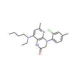 CCCCN(CC)c1cc(C)nc2c1NC(=O)CN2c1ccc(C)cc1Cl ZINC000473149116