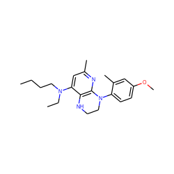 CCCCN(CC)c1cc(C)nc2c1NCCN2c1ccc(OC)cc1C ZINC000014975045