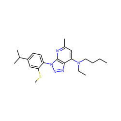 CCCCN(CC)c1cc(C)nc2c1nnn2-c1ccc(C(C)C)cc1SC ZINC000013795066