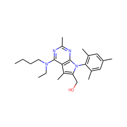 CCCCN(CC)c1nc(C)nc2c1c(C)c(CO)n2-c1c(C)cc(C)cc1C ZINC000082157827