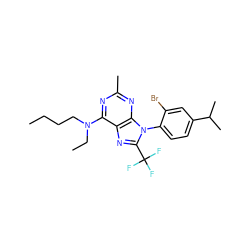 CCCCN(CC)c1nc(C)nc2c1nc(C(F)(F)F)n2-c1ccc(C(C)C)cc1Br ZINC000013794879