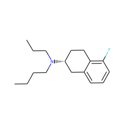 CCCCN(CCC)[C@@H]1CCc2c(F)cccc2C1 ZINC000013760022