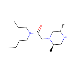 CCCCN(CCC)C(=O)CN1C[C@H](C)NC[C@H]1C ZINC000096271344