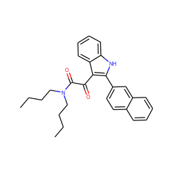 CCCCN(CCCC)C(=O)C(=O)c1c(-c2ccc3ccccc3c2)[nH]c2ccccc12 ZINC000473083684