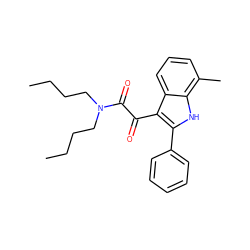 CCCCN(CCCC)C(=O)C(=O)c1c(-c2ccccc2)[nH]c2c(C)cccc12 ZINC000040861592