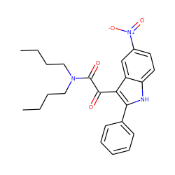 CCCCN(CCCC)C(=O)C(=O)c1c(-c2ccccc2)[nH]c2ccc([N+](=O)[O-])cc12 ZINC000040952705