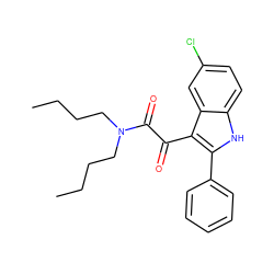 CCCCN(CCCC)C(=O)C(=O)c1c(-c2ccccc2)[nH]c2ccc(Cl)cc12 ZINC000013560058