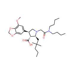 CCCCN(CCCC)C(=O)CN1C[C@H](c2cc(OC)c3c(c2)OCO3)[C@@H](C(=O)O)[C@@H]1CC(C)(C)CCC ZINC000004394021