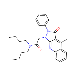 CCCCN(CCCC)C(=O)Cn1c2nc3ccccc3c(C)c2c(=O)n1-c1ccccc1 ZINC000073196865