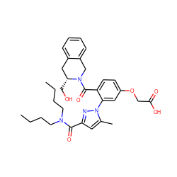 CCCCN(CCCC)C(=O)c1cc(C)n(-c2cc(OCC(=O)O)ccc2C(=O)N2Cc3ccccc3C[C@H]2CO)n1 ZINC000144509466