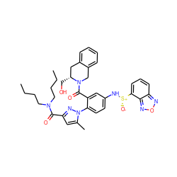 CCCCN(CCCC)C(=O)c1cc(C)n(-c2ccc(N[S@@+]([O-])c3cccc4nonc34)cc2C(=O)N2Cc3ccccc3C[C@H]2CO)n1 ZINC001772650190