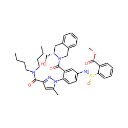 CCCCN(CCCC)C(=O)c1cc(C)n(-c2ccc(N[S@@+]([O-])c3ccccc3C(=O)OC)cc2C(=O)N2Cc3ccccc3C[C@H]2CO)n1 ZINC001772603325