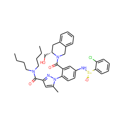 CCCCN(CCCC)C(=O)c1cc(C)n(-c2ccc(N[S@@+]([O-])c3ccccc3Cl)cc2C(=O)N2Cc3ccccc3C[C@H]2CO)n1 ZINC001772584202