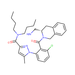 CCCCN(CCCC)C(=O)c1cc(C)n(-c2cccc(Cl)c2C(=O)N2Cc3ccccc3C[C@H]2CN)n1 ZINC000040845359