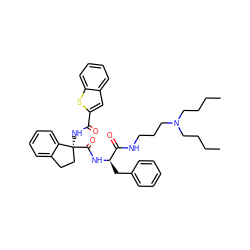 CCCCN(CCCC)CCCNC(=O)[C@@H](Cc1ccccc1)NC(=O)[C@@]1(NC(=O)c2cc3ccccc3s2)CCc2ccccc21 ZINC000028825218