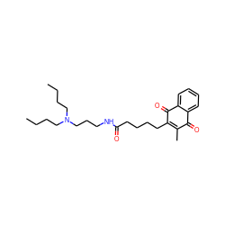 CCCCN(CCCC)CCCNC(=O)CCCCC1=C(C)C(=O)c2ccccc2C1=O ZINC000027713980