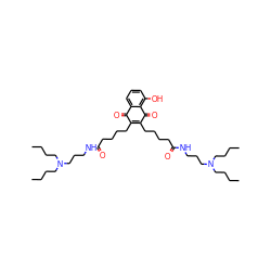 CCCCN(CCCC)CCCNC(=O)CCCCC1=C(CCCCC(=O)NCCCN(CCCC)CCCC)C(=O)c2c(O)cccc2C1=O ZINC000027720864