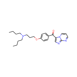 CCCCN(CCCC)CCCOc1ccc(C(=O)c2cnc3ncccn23)cc1 ZINC000026285576