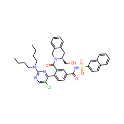 CCCCN(CCCC)c1ncc(Cl)c(-c2ccc(C(=O)NS(=O)(=O)c3ccc4ccccc4c3)cc2C(=O)N2Cc3ccccc3C[C@H]2CO)n1 ZINC000206270010