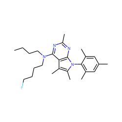 CCCCN(CCCCF)c1nc(C)nc2c1c(C)c(C)n2-c1c(C)cc(C)cc1C ZINC000027768902