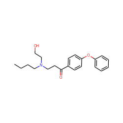 CCCCN(CCO)CCC(=O)c1ccc(Oc2ccccc2)cc1 ZINC000045393784