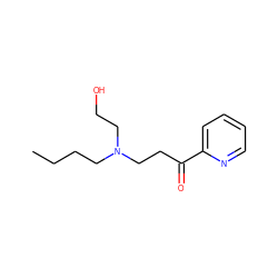 CCCCN(CCO)CCC(=O)c1ccccn1 ZINC000045336952