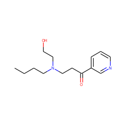 CCCCN(CCO)CCC(=O)c1cccnc1 ZINC000045336981