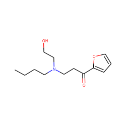 CCCCN(CCO)CCC(=O)c1ccco1 ZINC000045356933