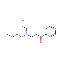 CCCCN(CCO)CCC(=O)c1ccncc1 ZINC000045337480