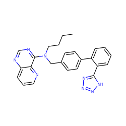 CCCCN(Cc1ccc(-c2ccccc2-c2nnn[nH]2)cc1)c1ncnc2cccnc12 ZINC000029469830