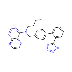 CCCCN(Cc1ccc(-c2ccccc2-c2nnn[nH]2)cc1)c1ncnc2nccnc12 ZINC000029469482