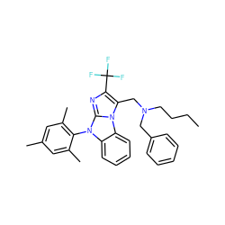 CCCCN(Cc1ccccc1)Cc1c(C(F)(F)F)nc2n(-c3c(C)cc(C)cc3C)c3ccccc3n12 ZINC000028464798