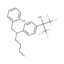 CCCCN(Cc1ccccc1O)c1ccc(C(O)(C(F)(F)F)C(F)(F)F)cc1 ZINC000034946700