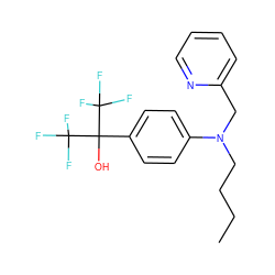 CCCCN(Cc1ccccn1)c1ccc(C(O)(C(F)(F)F)C(F)(F)F)cc1 ZINC000034946593