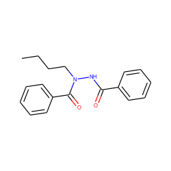 CCCCN(NC(=O)c1ccccc1)C(=O)c1ccccc1 ZINC000103186062