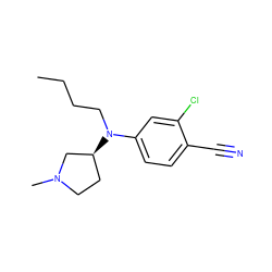 CCCCN(c1ccc(C#N)c(Cl)c1)[C@H]1CCN(C)C1 ZINC000042965408