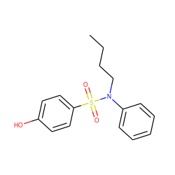 CCCCN(c1ccccc1)S(=O)(=O)c1ccc(O)cc1 ZINC000028570101