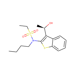 CCCCN(c1sc2ccccc2c1[C@@H](C)O)S(=O)(=O)CC ZINC000115232067