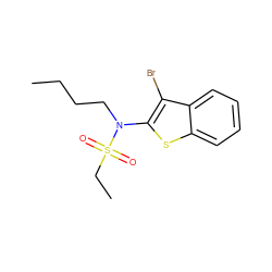 CCCCN(c1sc2ccccc2c1Br)S(=O)(=O)CC ZINC000115231214