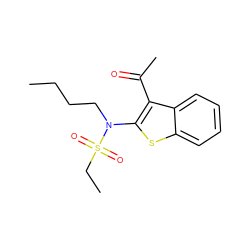 CCCCN(c1sc2ccccc2c1C(C)=O)S(=O)(=O)CC ZINC000115231803