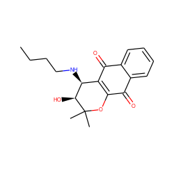 CCCCN[C@H]1C2=C(OC(C)(C)[C@H]1O)C(=O)c1ccccc1C2=O ZINC000029134721