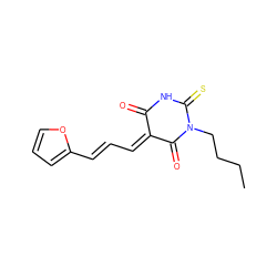 CCCCN1C(=O)/C(=C/C=C/c2ccco2)C(=O)NC1=S ZINC000002313940