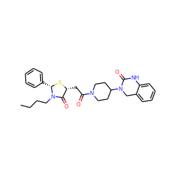 CCCCN1C(=O)[C@@H](CC(=O)N2CCC(N3Cc4ccccc4NC3=O)CC2)S[C@H]1c1ccccc1 ZINC000103267582