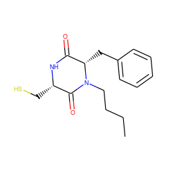 CCCCN1C(=O)[C@H](CS)NC(=O)[C@@H]1Cc1ccccc1 ZINC000013779788